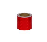 1 confezione da 5 cm x 3 m, nastro di sicurezza impermeabile ad alta visibilità, esterna, pericolo, marcatura, adesivi catarifrangenti, adesivo fluorescente, riflettente, rosso(Red)