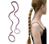1 confezione da 63,5 cm di elastici per capelli castani, non danneggiano il nuoto, non si aggrovigliano, per donne e ragazze, resistenti per coda di cavallo per capelli lunghi e ricci spessi, elastici