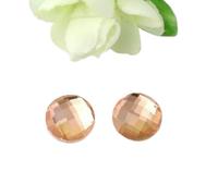 1 confezione di cabochon rotondi in vetro con retro piatto da 6/8/10/12/14/16/18/20 mm, cabochon in C multicolore, cammeo per la creazione di gioielli con pendenti fai da te - Champagne - 6 mm, 50 p