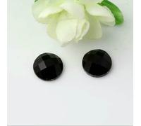 1 confezione di cabochon rotondi in vetro con retro piatto da 6/8/10/12/14/16/18/20 mm, cabochon in C multicolore, cammeo per la creazione di gioielli con pendenti fai da te, nero, 14,0 mm, 50 pezzi