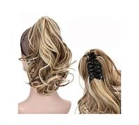 1 confezione di estensioni sintetiche a coda cavallo ondulata con clip for artigli in fibra resistente al calore for capelli da donna Chignon per Capelli