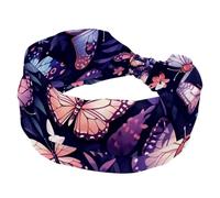 1 confezione di fasce larghe per le donne fascia elastica colorata farfalla-922 fasce per capelli da donna turbante allenamento morbido fascia per capelli accessori per capelli