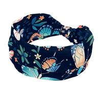 1 confezione di fasce larghe per le donne fascia elastica colorata farfalla-955 fasce per capelli da donna turbante allenamento morbido fascia per capelli accessori per capelli sudore