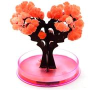 1 confezione di fiori magici albero mini albero magico in crescita carta a forma di cuore kit di coltivazione di cristalli fai da te novità giocattolo per bambini decorazioni per San Valentino