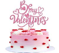 1 confezione di Happy Valentes's Day Compleanno Decorazione per Torta Felice Be My Valentine's Cuore Rosso Bacio Decorazione Cupcake Topper per San Valentino Matrimonio Decorazione torta per