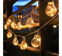 1 confezione di luci a stringa solari sferiche in plastica, disponibili in più colori, illuminazione solare da esterno impermeabile adatta per giardini, matrimoni, campeggio, decorazioni da giardino e