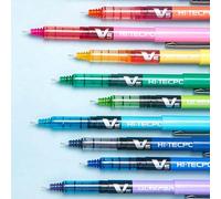 1 confezione di penne a sfera colorate Pilot V5, set da 9 pezzi, di alta qualità di scrittura con punta da 0,5 mm, forniture scolastiche, back to school ABS