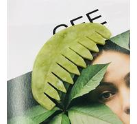 1 confezione di pettine in cristallo di giada naturale Gua Sha, a forma di tavola, massaggio alla testa, massaggiatore for le mani, relax raccolta domiciliare