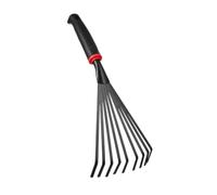 1 confezione di rastrello a mano piccolo da giardino, set di rastrelli a mano con ventaglio a 9 denti con testa in ferro con manico for la pulizia degli arbusti delle foglie del prato aiuola