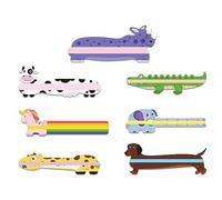 1 confezione di strisce carine per bambini, strumenti per dislessia, righelli, segnalibri, evidenziatori, animali, ragazzi, colorare, simpatico, animale, divertente, per adolescenti, ragazzi e ragazze