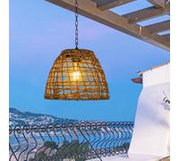 1 confezione Lampada solare intrecciata a erba marina Lampada a sospensione a energia solare Lampada a sospensione da giardino solare Luce a sospensione solare per esterni per balcone, giardino