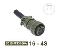 1 connettore circolare 16S-4 MIL STD 16S-10, connettore impermeabile for apparecchiature radio e audio(Head 3106 16-4s)