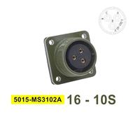 1 connettore circolare 16S-4 MIL STD 16S-10, connettore impermeabile for apparecchiature radio e audio(Outlet 3102 16-10s)