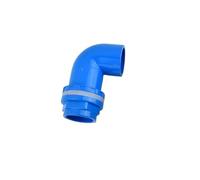 1 connettore di scarico for tubo in PVC da 20~50 mm, for acquario, serbatoio di pesci, raccordo a gomito for ingresso acqua, tubo di alimentazione for serbatoio di acqua, giunto di scarico(Blue,1Pc I.