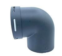 1 connettore di uscita a gomito for tubo di condotto dell'aria calda del riscaldatore da 60 mm, accessori di ricambio in plastica nera