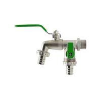 1 connettore for serbatoio dell'acqua IBC, adattatore for rubinetto irrigazione da giardino, giunto for in lega zinco, valvola a sfera(E)
