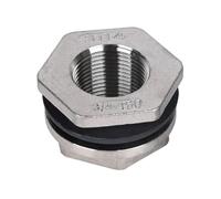 1 connettore for serbatoio dell'acqua in acciaio inox 304 - raccordo filettato da 1/2" a 2" for torri d'acqua, acquari e serbatoi di petrolio(1/2"x16mm)