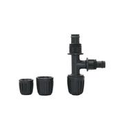 1 connettore for tubo in PE da giardino da 20 mm, con dado di bloccaggio, da 20 a 16 a 4/7 mm, raccordo a T di riduzione, raccordo a gomito, tappo terminale, giunto for tubo di irrigazione.(20 to 16mm