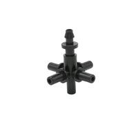 1 connettore for ugello di nebulizzazione da 6 mm a 5/7 Vie, for Tubo da Giardino, divisore d'Acqua, irrigatore for ugello di irrigazione for Serra, Giardino e Fattoria(C)