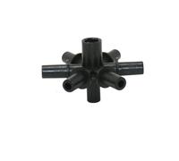 1 connettore for ugello di nebulizzazione da 6 mm a 5/7 Vie, for Tubo da Giardino, divisore d'Acqua, irrigatore for ugello di irrigazione for Serra, Giardino e Fattoria(B)