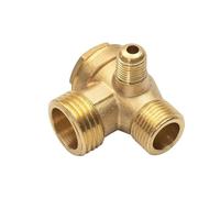 1 connettore for valvola di ritegno in ottone a 3 porte for compressori di gas - filettatura maschio, 20 mm/16 mm/10 mm, compatibilità