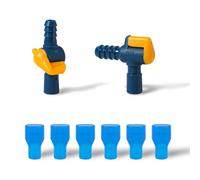 1 Connettore per Tubo Passante e 1 Connettore per Tubo Angolare, Set di 6 Valvole di Ricambio per Camelbak, Accessori di Ricambio per Camelbak (Connettore Diritto + Connettore Angolato)