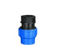 1 connettore rapido for tubo di irrigazione dell'acqua del rubinetto in plastica PE, filettatura femmina-maschio, for tubo da 20 mm, 25 mm, 32 mm, 40 mm, 50 mm, 63 mm.(Blue-Female Thread,40mm)