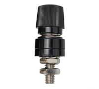 1 connettore terminale isolato maschio a vite, connettore terminale isolato da 8 mm, in ottone, compatibile con alimentazione a batteria e messa a terra, (nero)