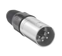 1 connettore XLR, estremità XLR a 4 pin, presa jack audio maschio per microfono audio, nichelato, contatti argentati