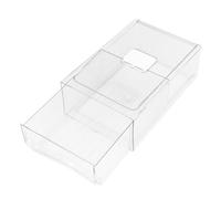 1 contenitore for frigorifero, impilabile, con maniglia, in plastica trasparente, for dispensa e congelatore(S)