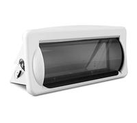 1 contenitore per stereo compatibile con PYLE PLMRCW2 1 din marina impermeabile e resistente all'acqua e al sole bianco per barca piscina, 1 pezzo