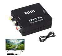 1 convertitore da RCA a HDMI, convertitore da AV a HDMI 1080p con cavo di alimentazione USB, adattatore audio video composito CVBS AV a HDMI, per PS2/3 Wii Xbox N64 VHS VCR DVD PC TV Camera, supporto