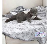 1 coperta per cani di taglia grande - coperta lavabile per animali domestici - coperta per cuccioli, adatta sia per cani grandi che piccoli - coperta reversibile in morbido pile con stampa di impronte