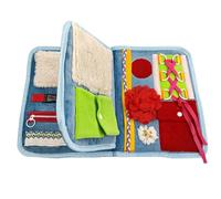 1 coperta per demenza, coperta occupata in cotone con demenza, 50 x 30 cm, blu per anziani, quaderno per allenamento della memoria per individui autismo e malattia di Alzheimer