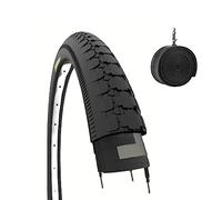 1 COPERTONE 26 X 2 X 1 3/4 (54-571) + CAMERA D'ARIA PNEUMATICO NERO PER CARRETTO FURGONCINO BICI