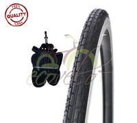 1 COPERTONE 28 1 5/8 3/8 (37-622) BIANCONERO + CAMERA BICICLETTA BICI TREKKING