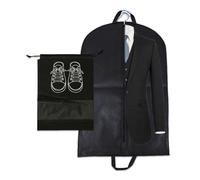 1 copertura antipolvere per indumenti, 1 borsa per scarpe, borsa per indumenti appesi in tessuto non tessuto, copertura antipolvere per abiti, custodia pieghevole, borsa per abiti con maniglia