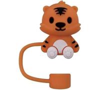 1 copertura per cannuccia a forma di tigre per tazza Stanley da 40 e 30 once, tappo in silicone per accessori Stanley Cup, grazioso topper per bicchieri, tappo per cannuccia riutilizzabile con