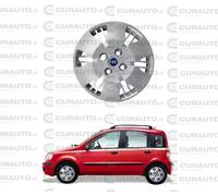1 COPPA COPRICERCHI RUOTA RAGGIO 13 PER FIAT PANDA 169 ANNO 03 04 LOGO BLU