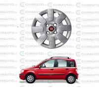 1 COPPA RUOTA RAGGIO 13" FIAT PANDA 2007 2008 LOGO ROSSO 51869956