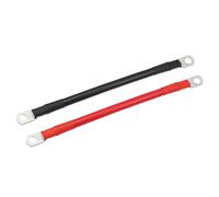 1 Coppia 2 AWG 9" 3/8" Batteria Inverter Cavi, per Auto Nero Rosso