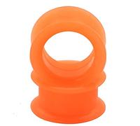 1 coppia (2 pezzi) di occhielli in silicone arancione arancione 1030, 00G (10MM), Silicone, Senza pietra