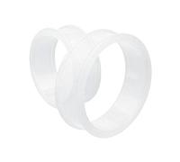 1 coppia (2 pezzi) di tunnel in silicone trasparente piatto a doppio flare calibri sottili morbidi e flessibili 1024, 0G (8MM), Silicone, Senza pietra