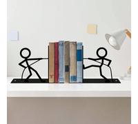 1 Coppia/2 pezzi - Fermalibri in metallo con personaggi carini - Supporti decorativi alla moda per scaffali - Organizzazione per ufficio o casa - Decorazione artistica per la stanza di studio - Regalo