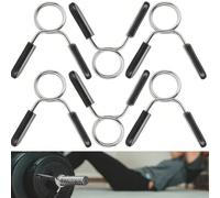 1 Coppia/3 Coppie di Fermagli per Bilanciere in Acciaio Inossidabile, per Sollevamento Pesi, Squat e Altri Movimenti Intensivi con Bilanciere, Adatti per Allenamenti ad Alta Intensità con Impugnature 