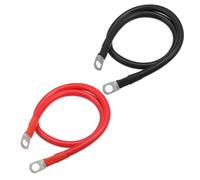 1 Coppia 4 AWG 2ft 3/8" Batteria Inverter Cavi, per Auto Nero Rosso