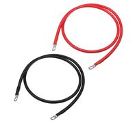 1 Coppia 4 AWG 4ft 3/8" Batteria Inverter Cavi, per Auto Nero Rosso