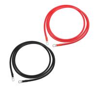 1 Coppia 4 AWG 8ft 3/8" Batteria Inverter Cavi, per Auto Nero Rosso