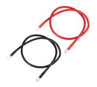 1 Coppia 6 AWG 3ft 5/16" Batteria Inverter Cavi, per Auto Nero Rosso