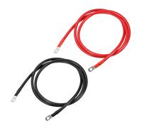 1 Coppia 6 AWG 5ft 5/16" Batteria Inverter Cavi, per Auto Nero Rosso